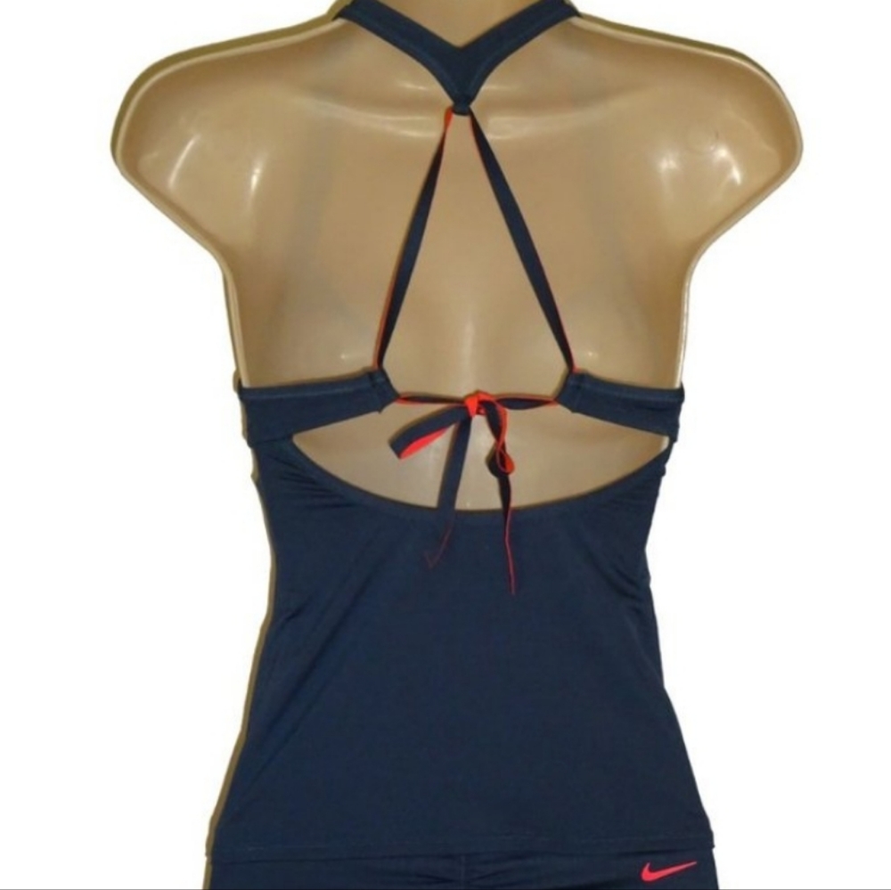 Nike adjustable tie racerback tankini top